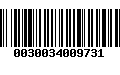 Código de Barras 0030034009731