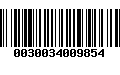 Código de Barras 0030034009854