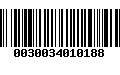 Código de Barras 0030034010188