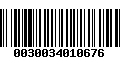 Código de Barras 0030034010676