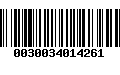 Código de Barras 0030034014261