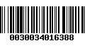 Código de Barras 0030034016388