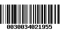 Código de Barras 0030034021955