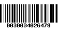 Código de Barras 0030034026479