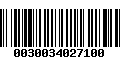 Código de Barras 0030034027100