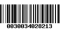 Código de Barras 0030034028213