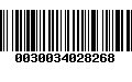 Código de Barras 0030034028268