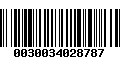 Código de Barras 0030034028787