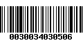 Código de Barras 0030034030506