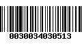 Código de Barras 0030034030513