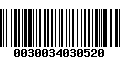 Código de Barras 0030034030520