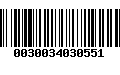 Código de Barras 0030034030551