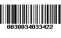 Código de Barras 0030034033422