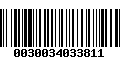 Código de Barras 0030034033811