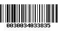 Código de Barras 0030034033835