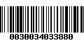 Código de Barras 0030034033880