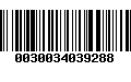 Código de Barras 0030034039288