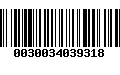 Código de Barras 0030034039318