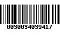 Código de Barras 0030034039417