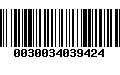 Código de Barras 0030034039424