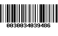 Código de Barras 0030034039486