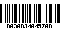 Código de Barras 0030034045708