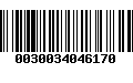 Código de Barras 0030034046170