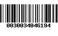 Código de Barras 0030034046194