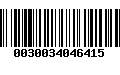 Código de Barras 0030034046415