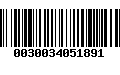 Código de Barras 0030034051891