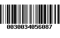 Código de Barras 0030034056087