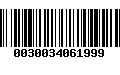 Código de Barras 0030034061999