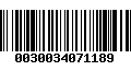 Código de Barras 0030034071189