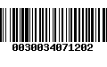 Código de Barras 0030034071202