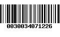 Código de Barras 0030034071226