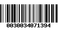 Código de Barras 0030034071394