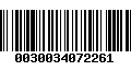 Código de Barras 0030034072261