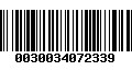 Código de Barras 0030034072339