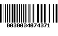 Código de Barras 0030034074371