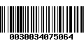 Código de Barras 0030034075064