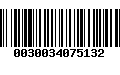 Código de Barras 0030034075132