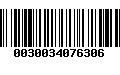 Código de Barras 0030034076306