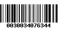 Código de Barras 0030034076344