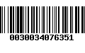 Código de Barras 0030034076351