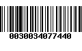 Código de Barras 0030034077440