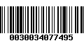 Código de Barras 0030034077495