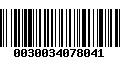 Código de Barras 0030034078041