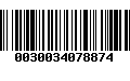 Código de Barras 0030034078874