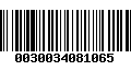 Código de Barras 0030034081065