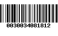 Código de Barras 0030034081812